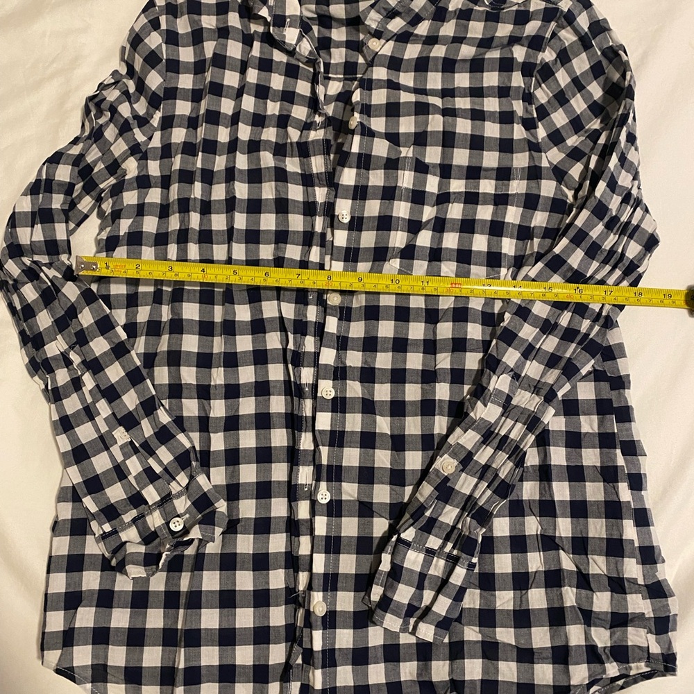J.Crew Navy and White Gingham Button Down, 100% Cotton, Size Small - Picture 5 of 5